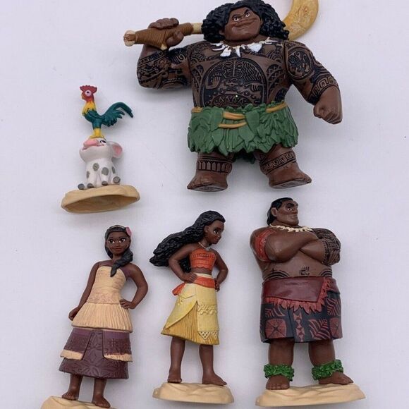 Moana Disney Lot of 5 Action Figures Toys Jakks - Picture 10 of 10